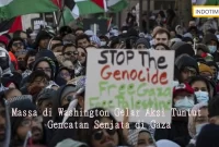 Massa di Washington Gelar Aksi Tuntut Gencatan Senjata di Gaza