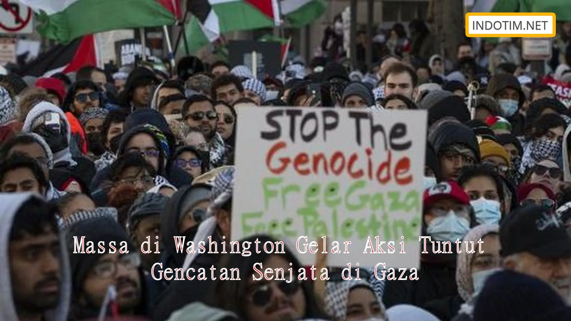 Massa di Washington Gelar Aksi Tuntut Gencatan Senjata di Gaza