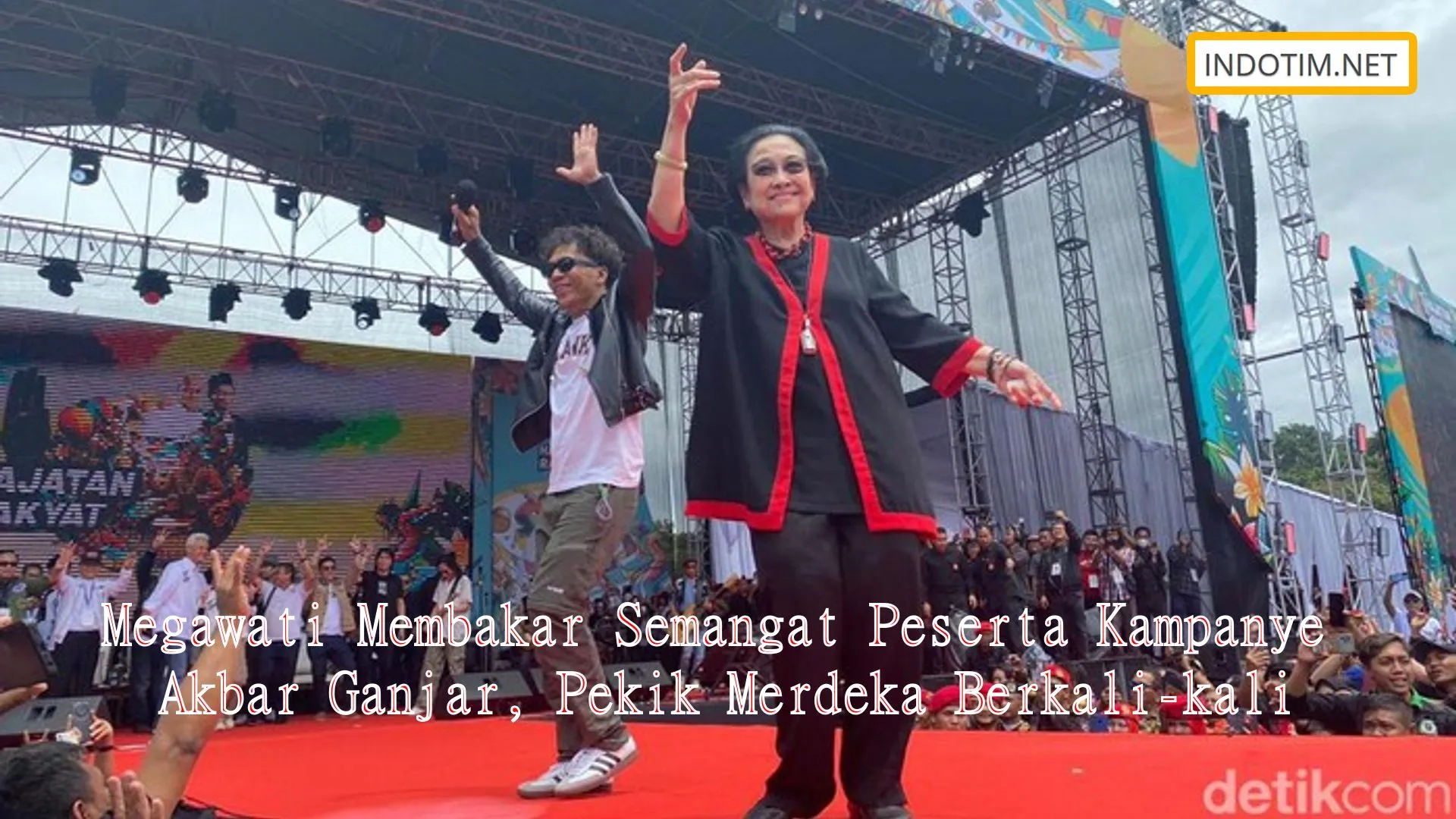 Megawati Membakar Semangat Peserta Kampanye Akbar Ganjar, Pekik Merdeka Berkali-kali