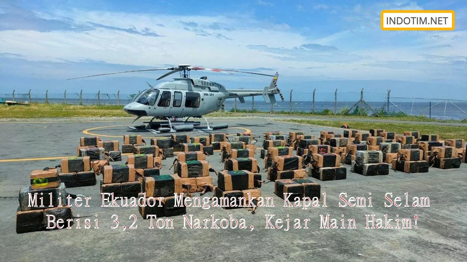 Militer Ekuador Mengamankan Kapal Semi Selam Berisi 3,2 Ton Narkoba, Kejar Main Hakim!