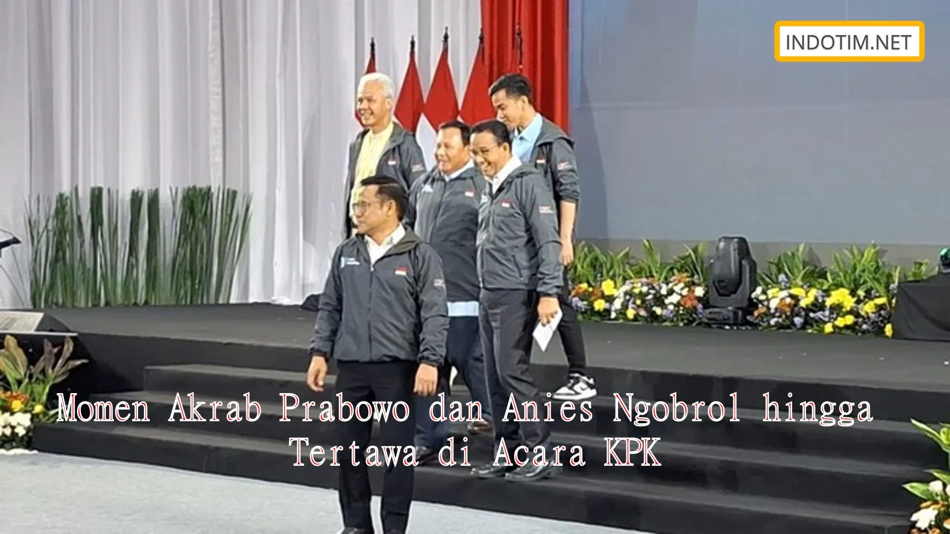 Momen Akrab Prabowo dan Anies Ngobrol hingga Tertawa di Acara KPK