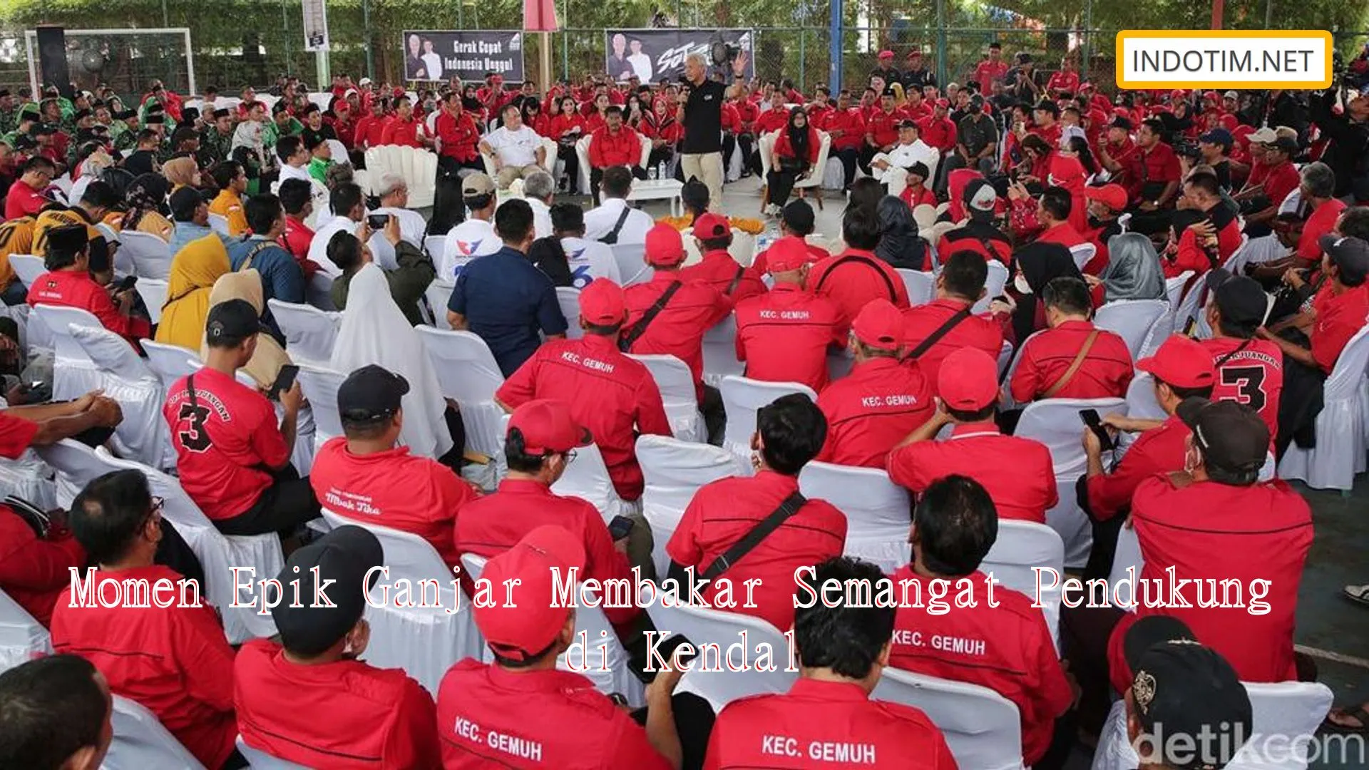 Momen Epik Ganjar Membakar Semangat Pendukung di Kendal