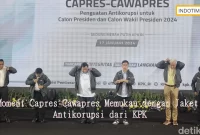 Moment Capres-Cawapres Memukau dengan Jaket Antikorupsi dari KPK