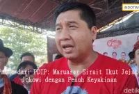 Pamit dari PDIP: Maruarar Sirait Ikut Jejak Jokowi dengan Penuh Keyakinan