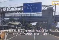 Pemotor Masuk Tol Jagorawi Hendak ke Puncak, Tersasar Karena Ikuti Peta