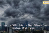 Peringatan BMKG: Jakarta Akan Dilanda Cuaca Ekstrem 24-26 Januari