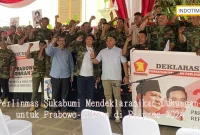 Perlinmas Sukabumi Mendeklarasikan Dukungan untuk Prabowo-Gibran di Pilpres 2024