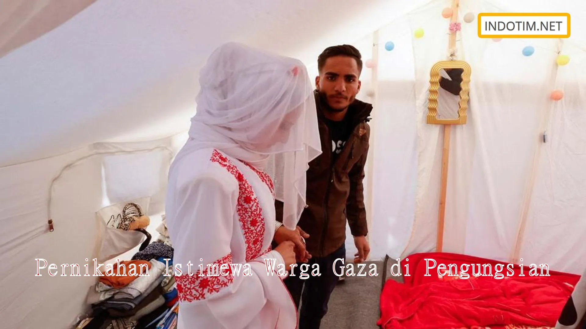 Pernikahan Istimewa Warga Gaza di Pengungsian