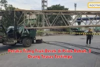 Petaka Tiang Truk Derek di Priok Roboh, 3 Orang Tewas Tertimpa