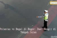 Polantas vs Begal di Bogor: Duel Sengit di Tengah Jalan