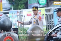 Polisi: Aneka Balap Bendera Parpol Terjatuh di Flyover Kuningan, Ancaman Lalu Lintas