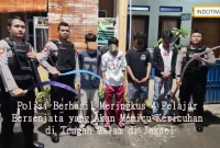 Polisi Berhasil Meringkus 4 Pelajar Bersenjata yang Akan Memicu Kericuhan di Tengah Malam di Jaksel