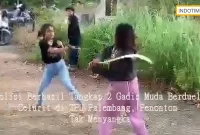 Polisi Berhasil Tangkap 2 Gadis Muda Berduel Celurit di TPU Palembang, Penonton Tak Menyangka