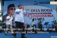 Prabowo: Dedikasi Seumur Hidup Saya untuk Kesejahteraan Rakyat Indonesia