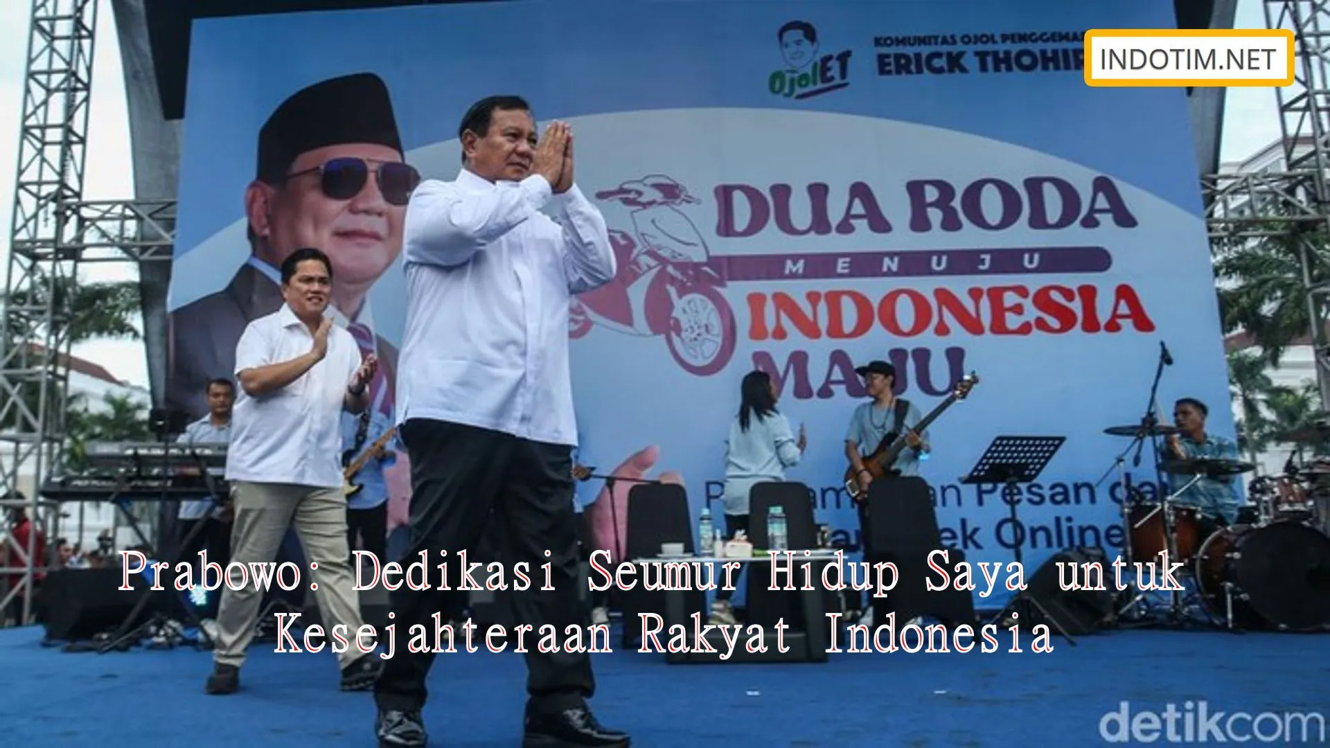 Prabowo: Dedikasi Seumur Hidup Saya untuk Kesejahteraan Rakyat Indonesia