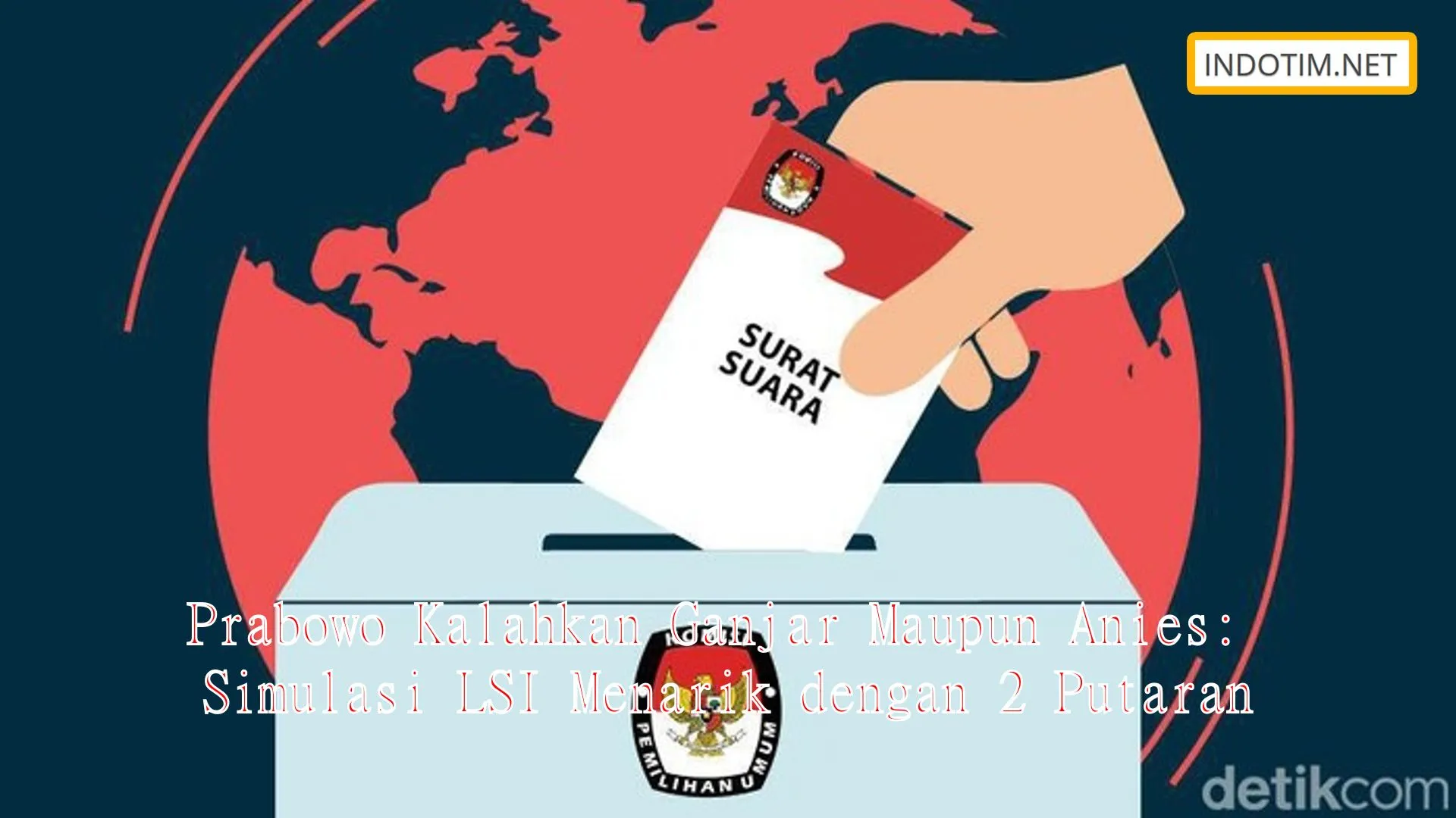 Prabowo Kalahkan Ganjar Maupun Anies: Simulasi LSI Menarik dengan 2 Putaran