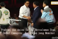 Prabowo dan Anies Saling Bersalaman Usai Debat Cawapres: Kedekatan yang Memikat