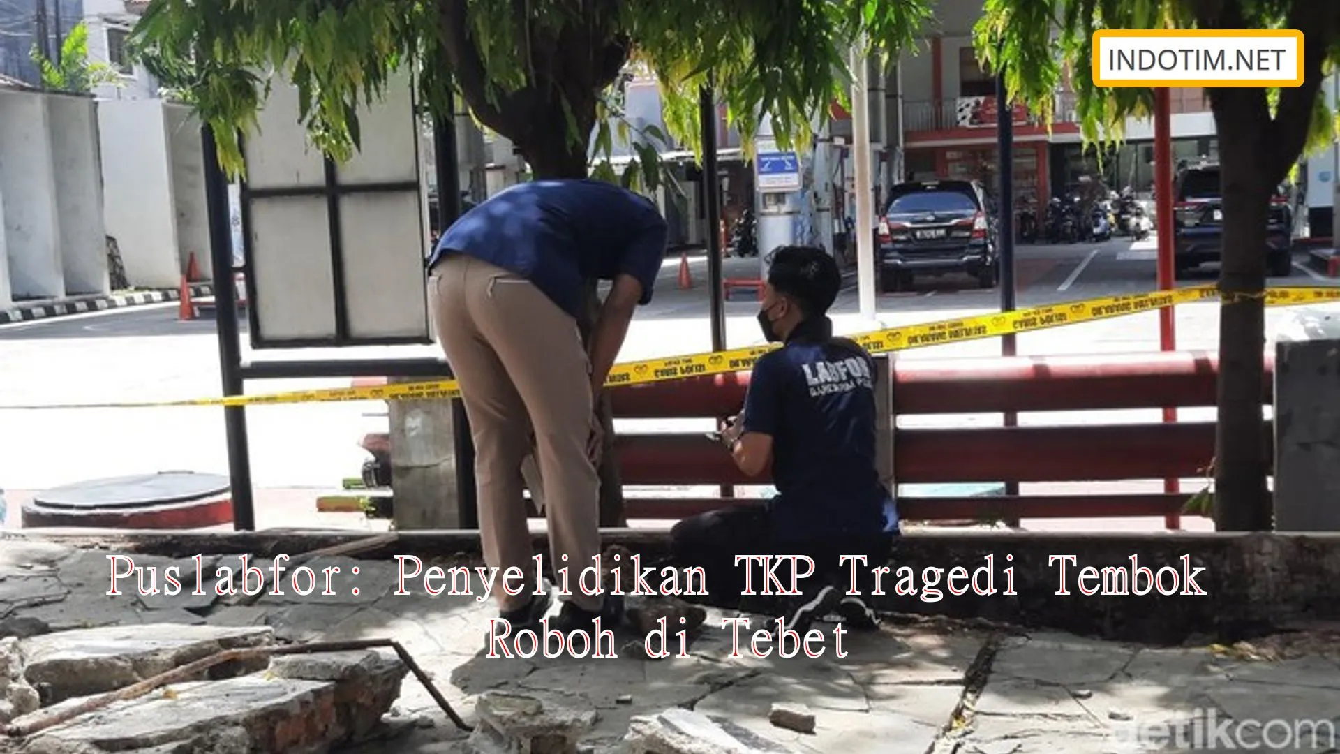 Puslabfor: Penyelidikan TKP Tragedi Tembok Roboh di Tebet