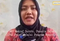 Putri AKP Makruf Suroto, Peserta Seleksi SIPSS Polri melalui Program Rekpro