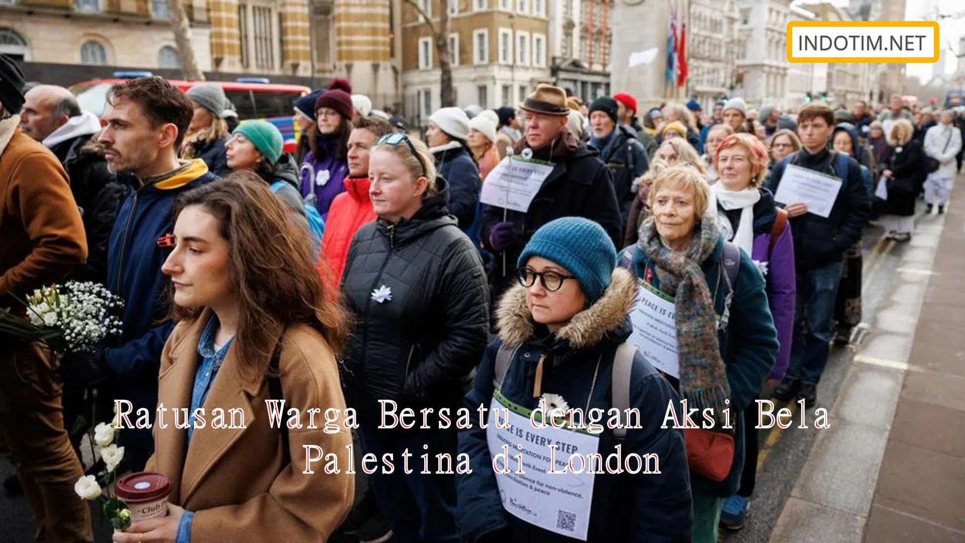 Ratusan Warga Bersatu dengan Aksi Bela Palestina di London