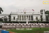 Ribuan Orang Bersuara Menolak Kabar Pengunduran Diri Belasan Menteri dari Kabinet Jokowi