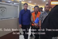 SYL Sudah Memberikan Jawaban untuk Pemerasan dalam 13 Jam Pemeriksaan