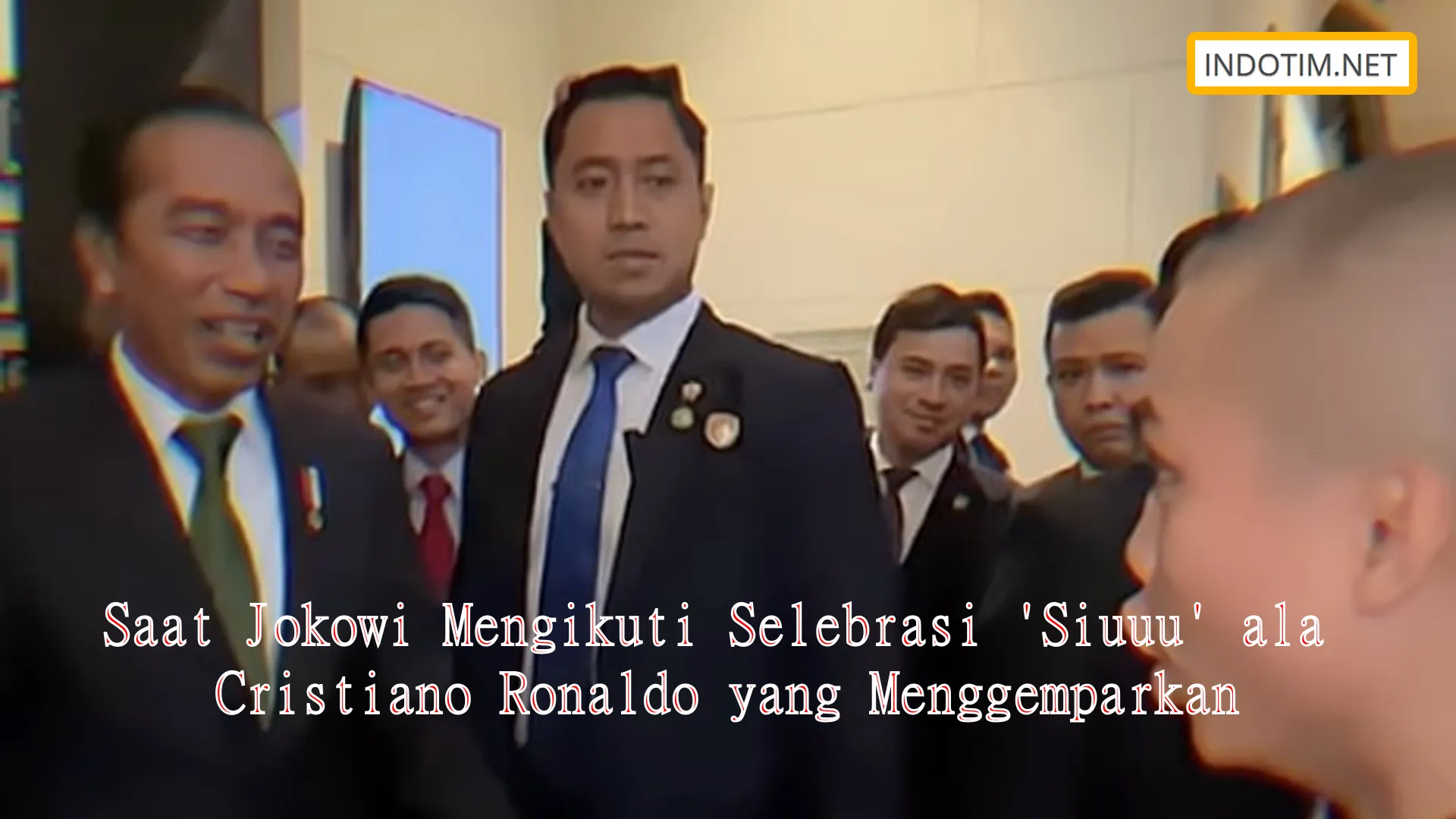 Saat Jokowi Mengikuti Selebrasi 'Siuuu' ala Cristiano Ronaldo yang Menggemparkan
