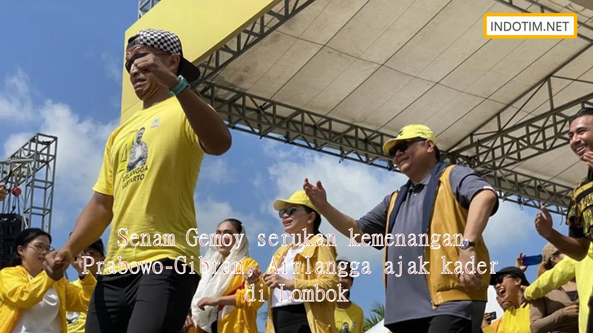 Senam Gemoy serukan kemenangan Prabowo-Gibran, Airlangga ajak kader di Lombok