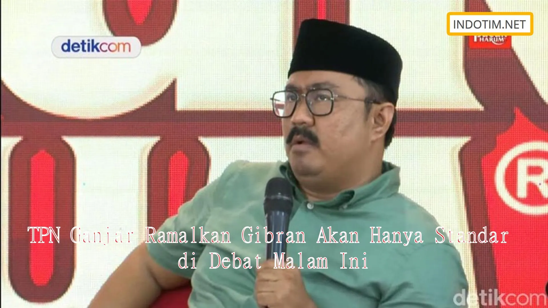 TPN Ganjar Ramalkan Gibran Akan Hanya Standar di Debat Malam Ini