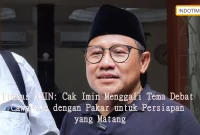 Timnas AMIN: Cak Imin Menggali Tema Debat Cawapres dengan Pakar untuk Persiapan yang Matang