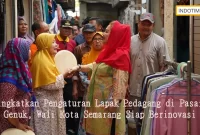 Tingkatkan Pengaturan Lapak Pedagang di Pasar Genuk, Wali Kota Semarang Siap Berinovasi