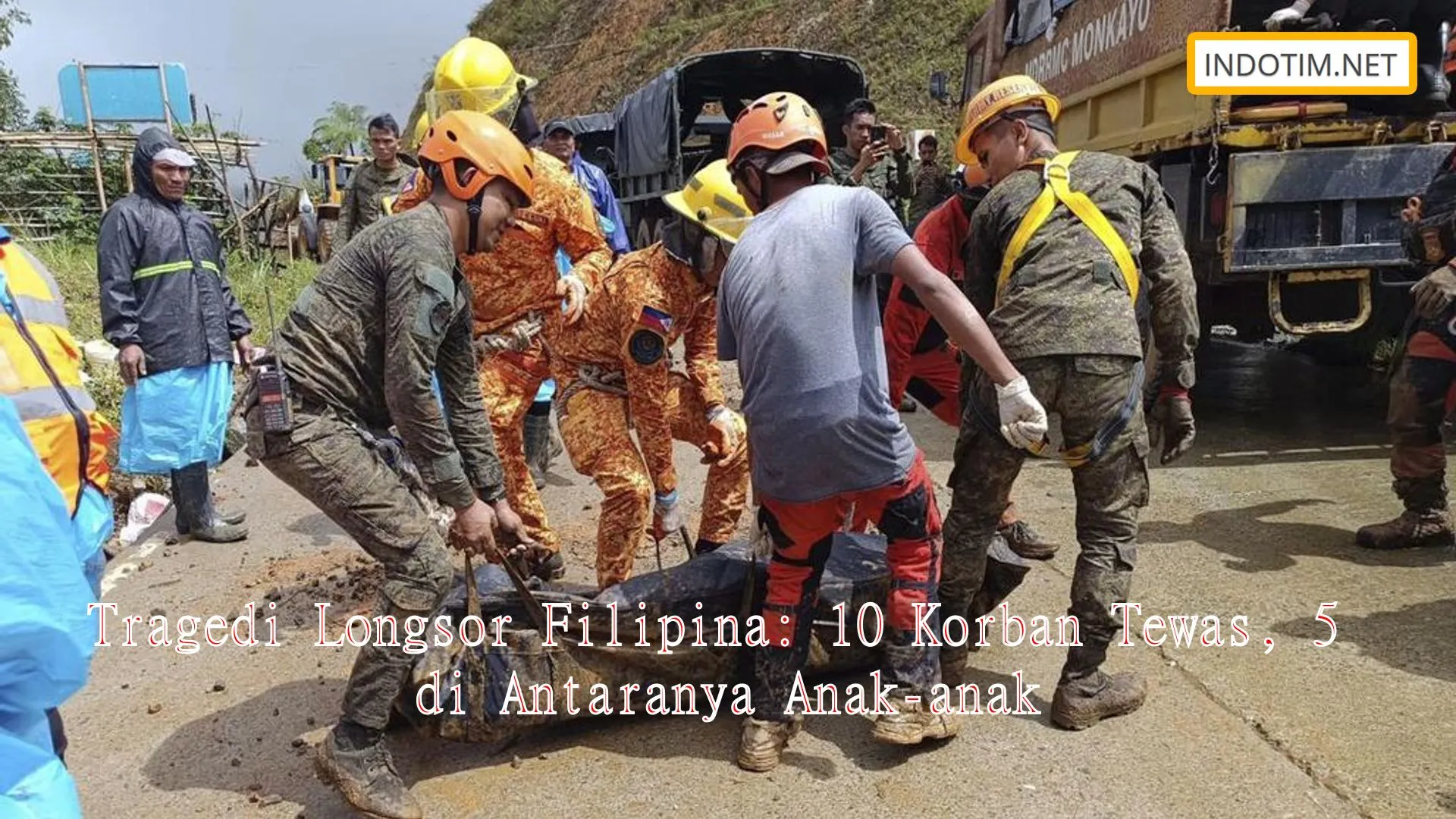 Tragedi Longsor Filipina: 10 Korban Tewas, 5 di Antaranya Anak-anak