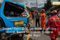 Trauma, Sopir Truk Ini Belum Diperiksa Setelah Memicu Kecelakaan Beruntun di Puncak Bogor