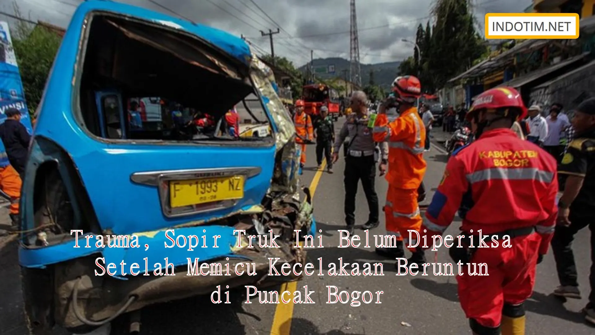 Trauma, Sopir Truk Ini Belum Diperiksa Setelah Memicu Kecelakaan Beruntun di Puncak Bogor