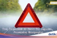 Truk Terperosok di Parit Tol Jagorawi, Penampakan Menegangkan