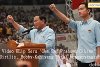 Video KLip Seru 'Oke Gas Prabowo Gibran' Dirilis, Bobby-Kahiyang Turut Menggoyangkan