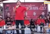 Wagub Sulut Minta Maaf ke Prabowo, Mengingatkan Orang Langowan Agar Tak Dibodohi