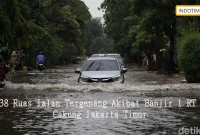 38 Ruas Jalan Tergenang Akibat Banjir 1 RT Cakung Jakarta Timur