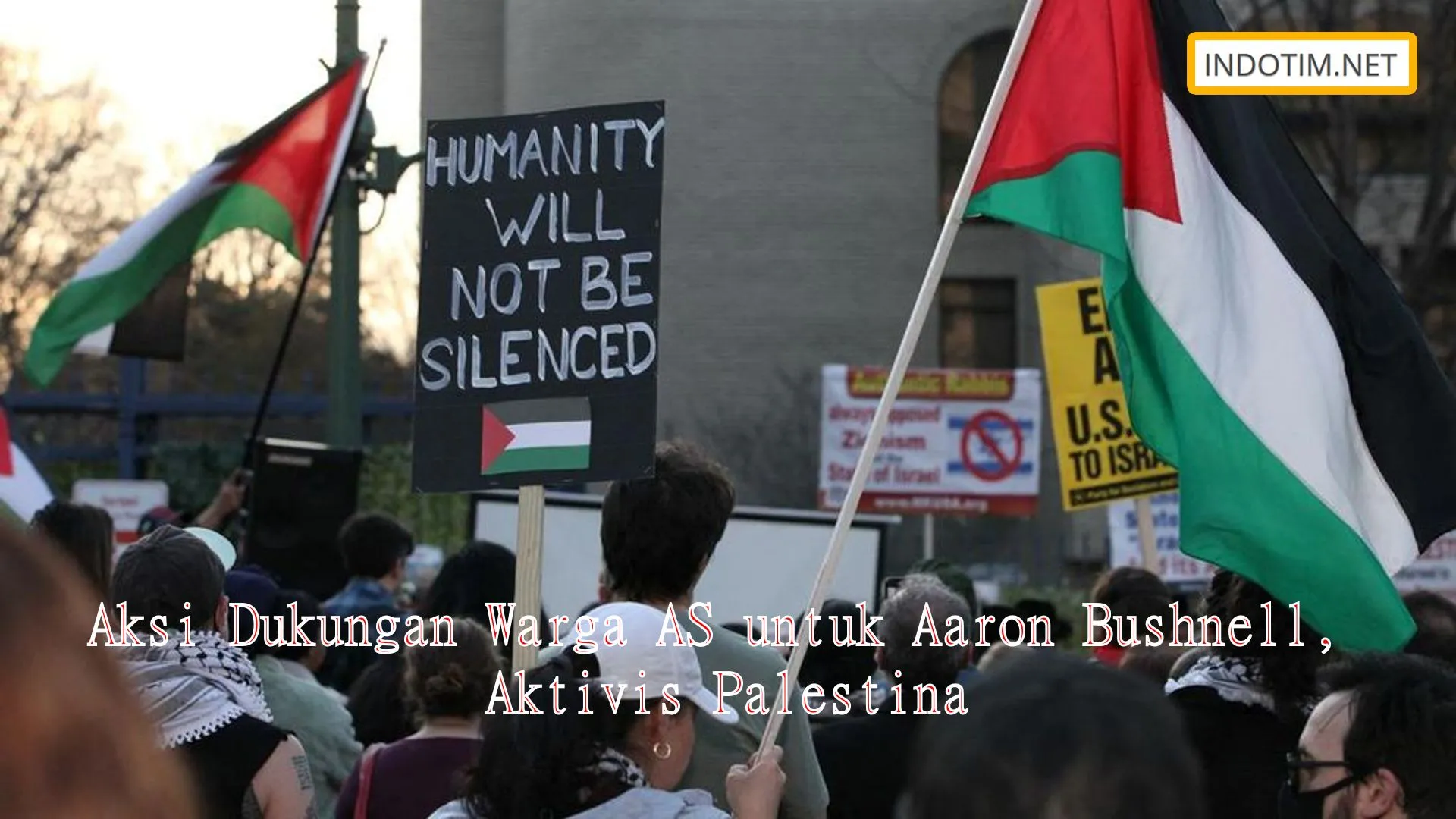 Aksi Dukungan Warga AS untuk Aaron Bushnell, Aktivis Palestina