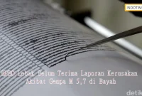 BPBD Lebak Belum Terima Laporan Kerusakan Akibat Gempa M 5,7 di Bayah