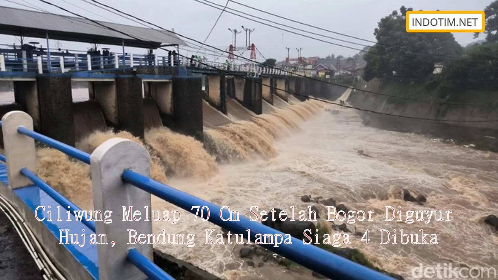 Ciliwung Meluap 70 Cm Setelah Bogor Diguyur Hujan, Bendung Katulampa Siaga 4 Dibuka