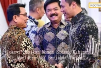 Jokowi Bagikan Momen Sidang Kabinet, Moeldoko-AHY Berjabat Tangan