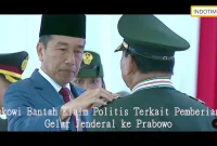 Jokowi Bantah Klaim Politis Terkait Pemberian Gelar Jenderal ke Prabowo