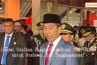Jokowi Usulkan Pangkat Jenderal TNI (HOR) untuk Prabowo, Ini Tanggapannya!