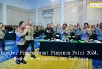 Kapolri Pimpin Rapat Pimpinan Polri 2024, Membahas Persatuan dan Kesatuan