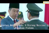Kenyataan Mengejutkan: 4 Bintang Bersinar di Pangkuan Prabowo