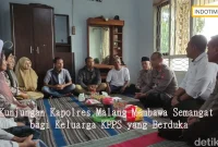 Kunjungan Kapolres Malang Membawa Semangat bagi Keluarga KPPS yang Berduka