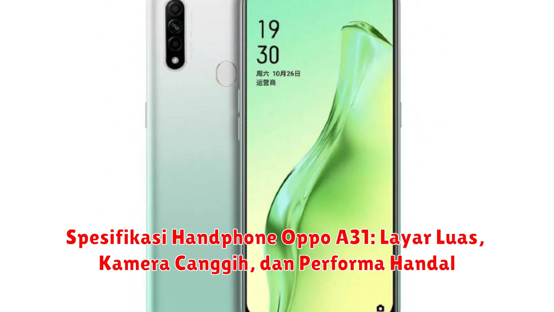 Spesifikasi Handphone Oppo A31: Layar Luas, Kamera Canggih, dan Performa Handal