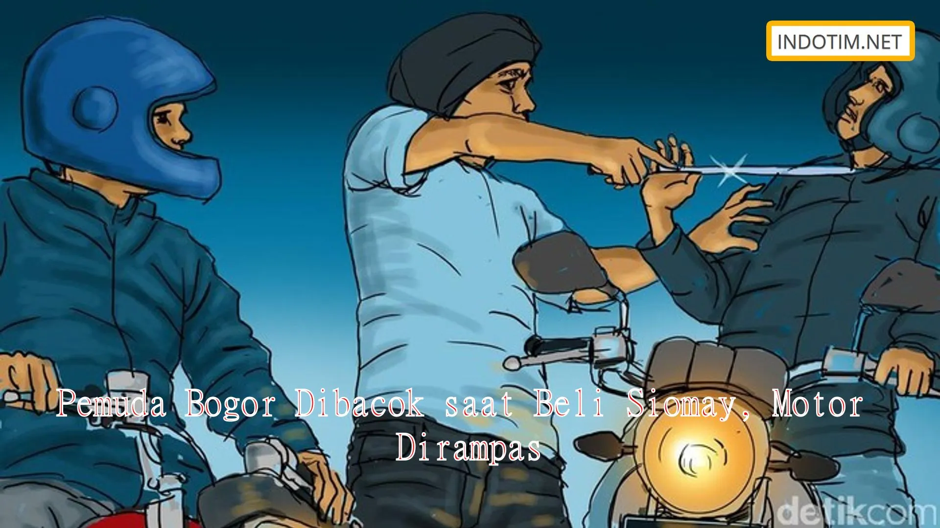 Pemuda Bogor Dibacok saat Beli Siomay, Motor Dirampas