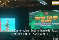 Pentingnya Kepercayaan Publik Menjadi Fokus Pimpinan Rapim, KSAD Maruli